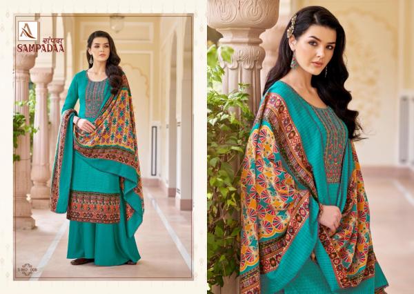 Alok Sampadaa Designer Pashmina Embroidery Salwar 